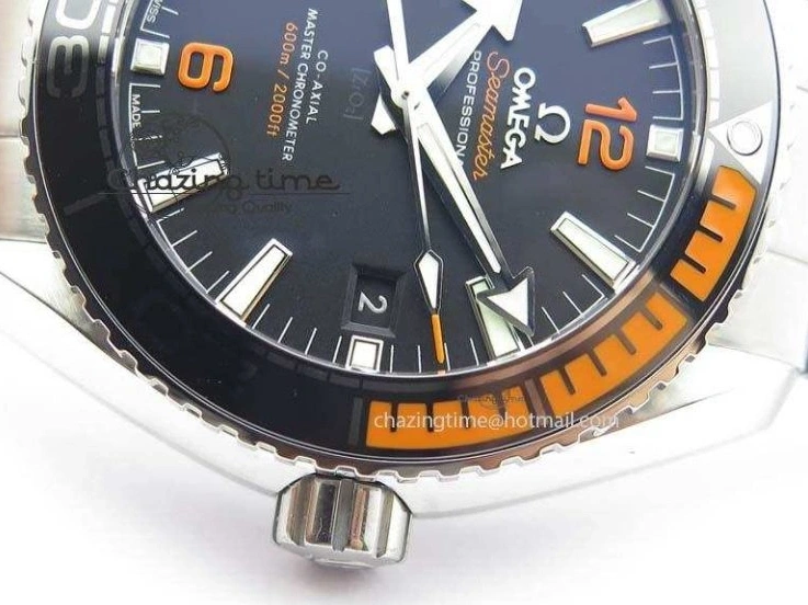 0309 Trendy 2016 Planet Ocean 43.5mm SS V6F Best Edition Black Dial On SS Bracelet A 8210